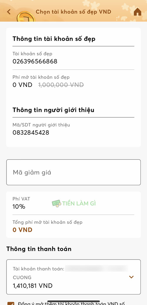 thông tin tài khoản số đẹp mb bank