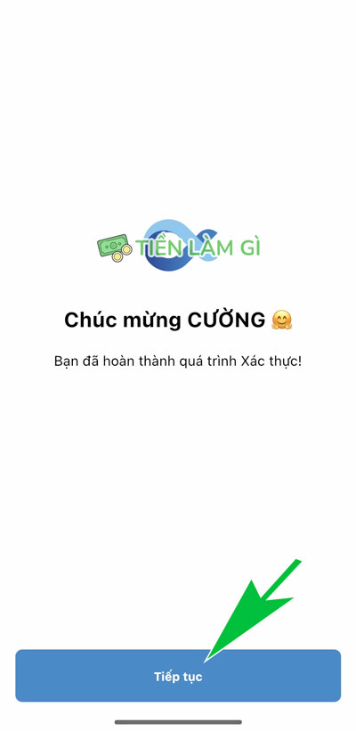 xác thực tài khoản chứng khoán anfin thành công