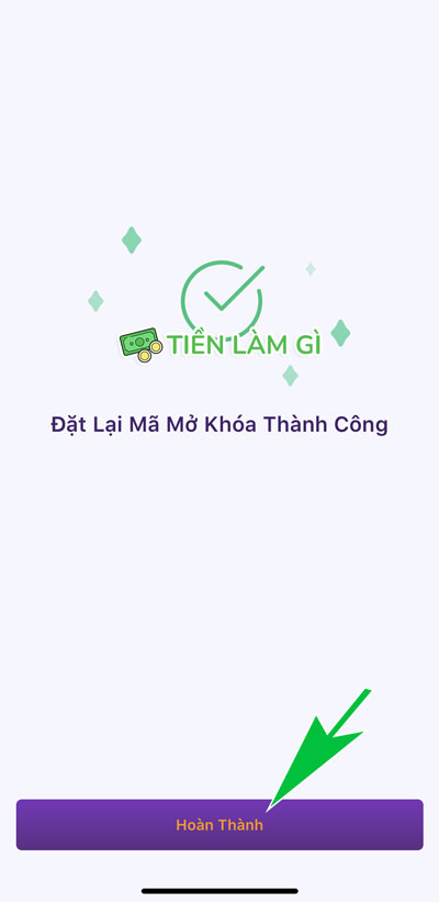 đặt lại mã mở khóa etoken tpbank thành công