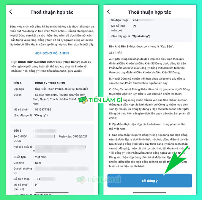 ký hợp đồng với anfin