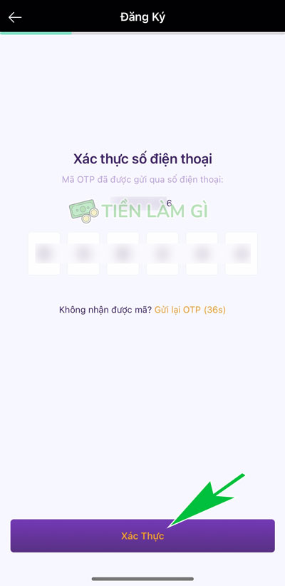 xác thực số điện thoại đăng ký tpbank quickpay