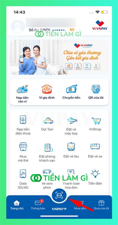 Chọn tính năng VNPAY QR