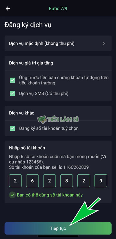 Đăng ký dịch vụ và nhập số tài khoản chứng khoán vpbank securities (vpbanks)