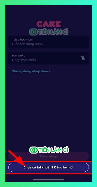 Đăng ký tài khoản Cake ngân hàng số