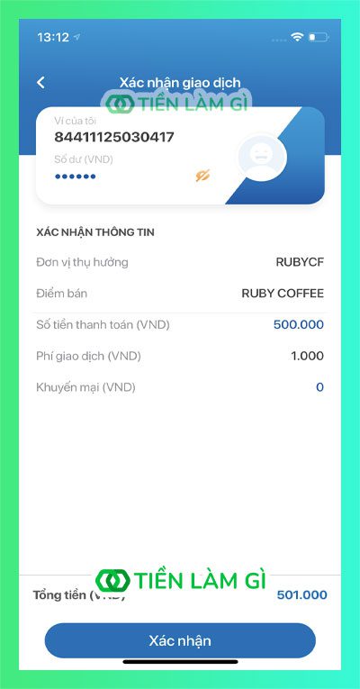 Xác nhận giao dịch